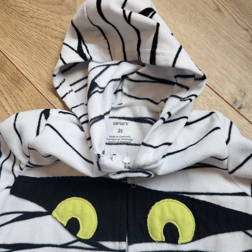 Carter's 2t Hooded Fleece Mummy pjs